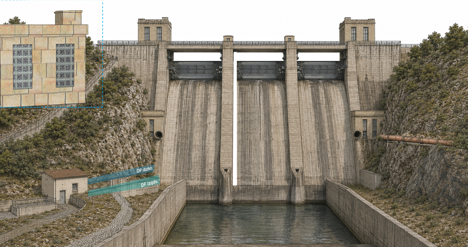 Esquema de la estación EMBALSE DE BORNOS (CA)