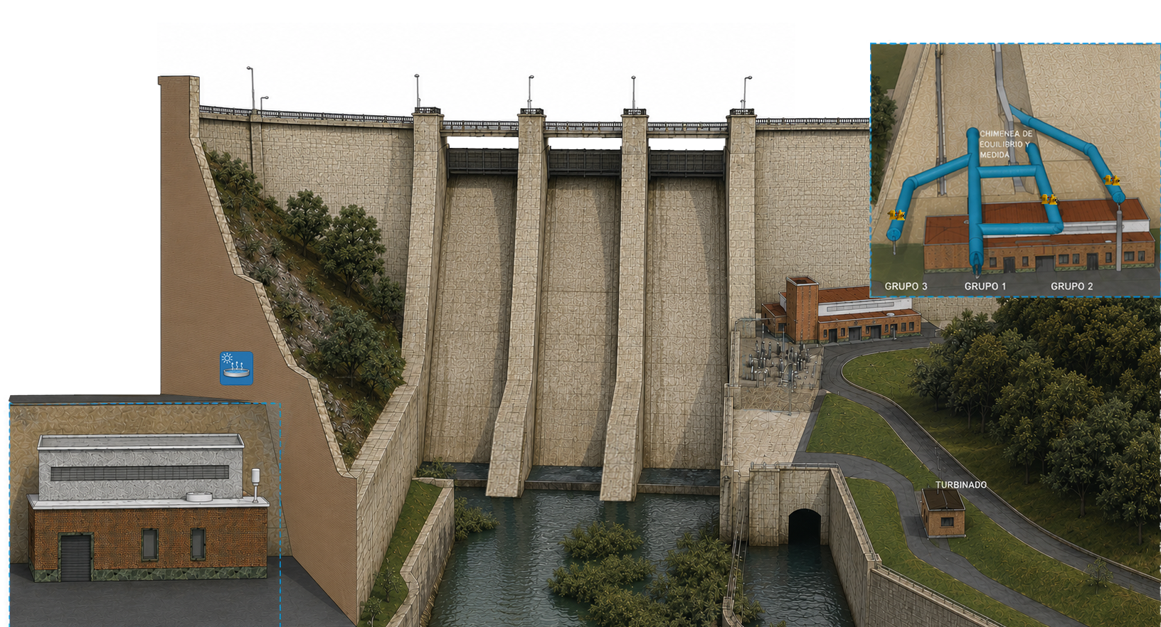 Esquema de la estación EMBALSE DE HURONES (CA)