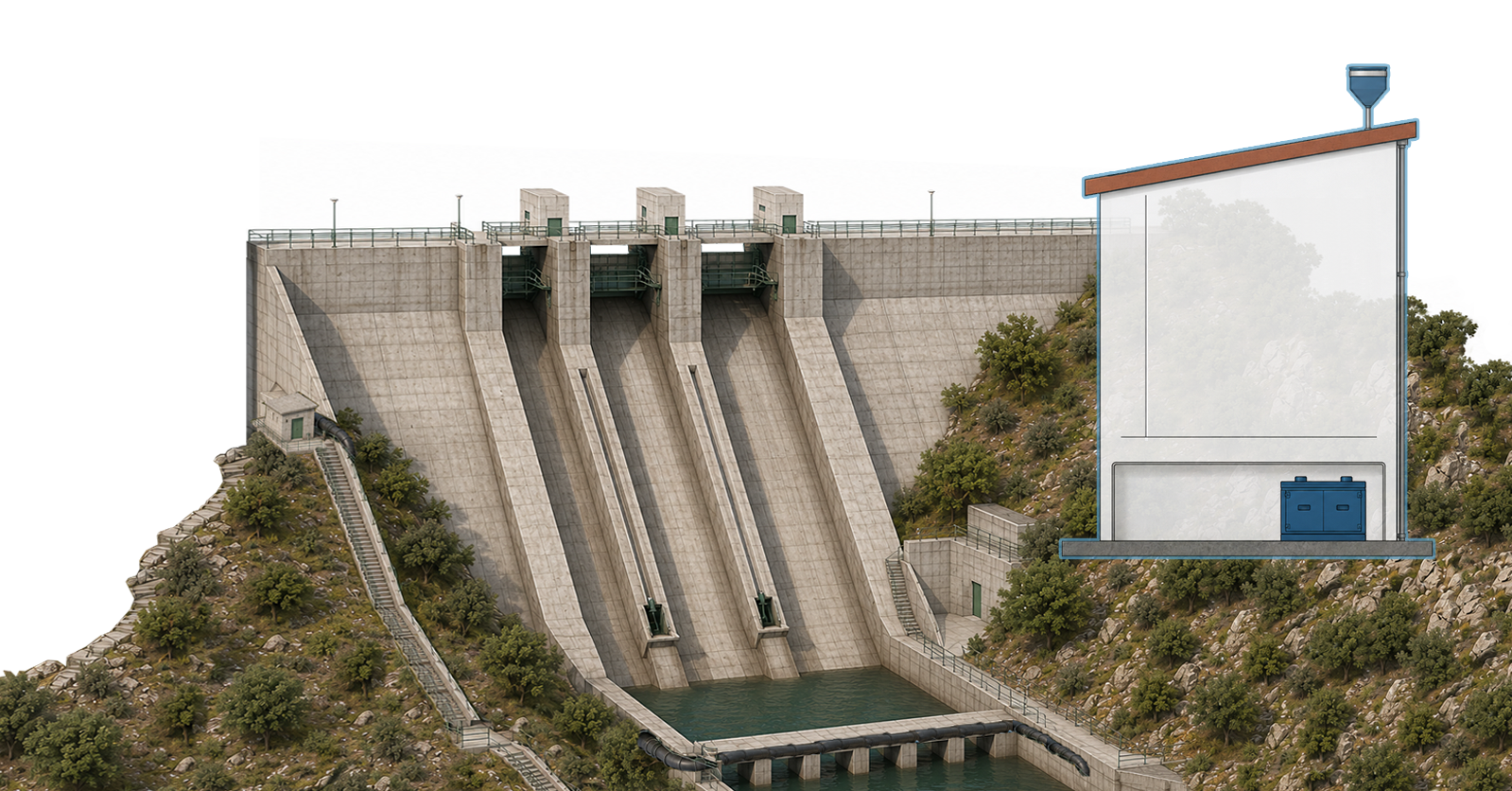 Esquema de la estación EMBALSE DE ALMODÓVAR (CA)
