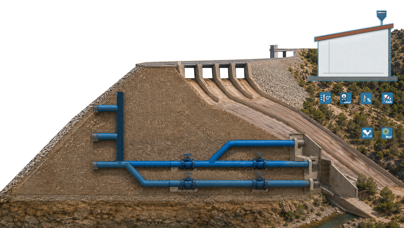 Esquema de la estación EMBALSE DEL GUADALTEBA (MA)