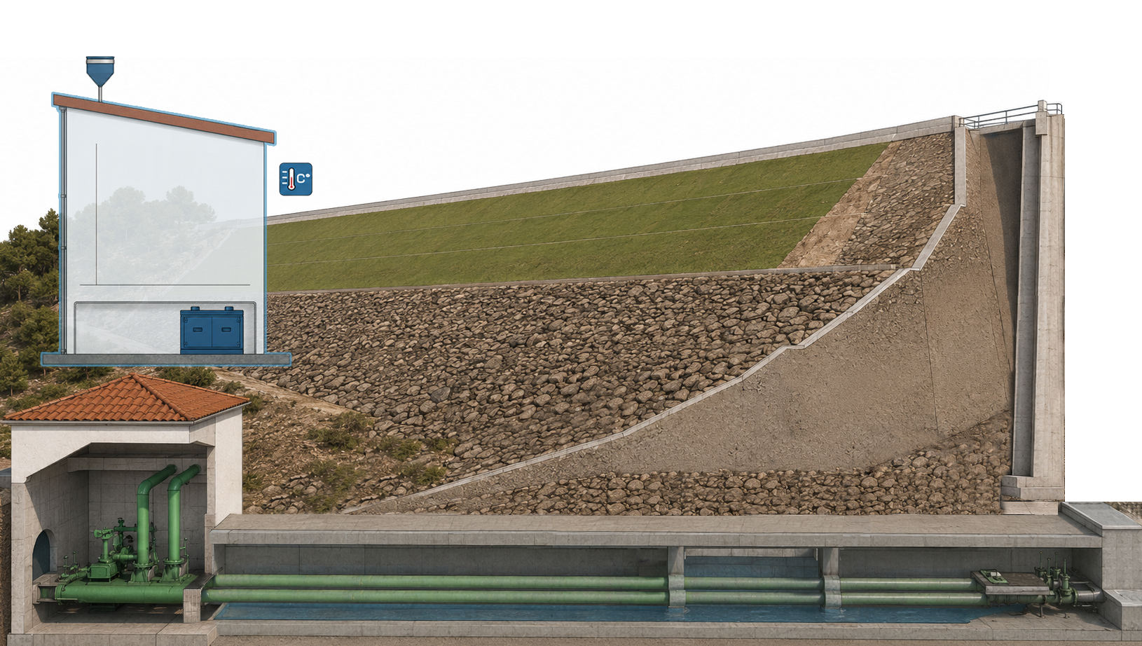 Esquema de la estación EMBALSE DE CHARCO REDONDO (CA)