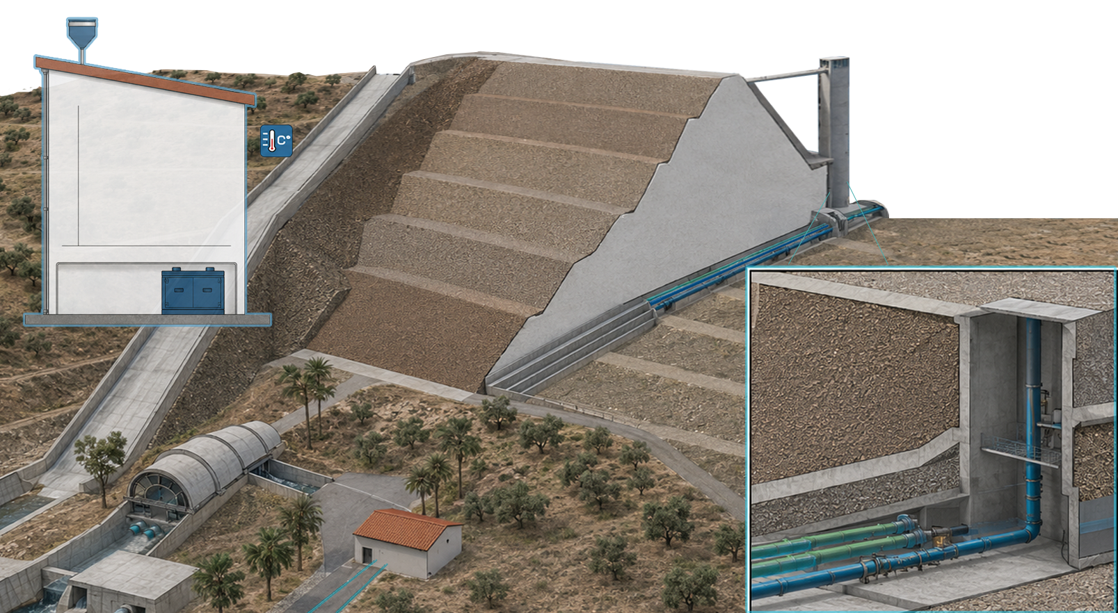Esquema de la estación EMBALSE DE LA VIÑUELA (MA)